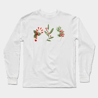 Beautiful Christmas Plants Long Sleeve T-Shirt